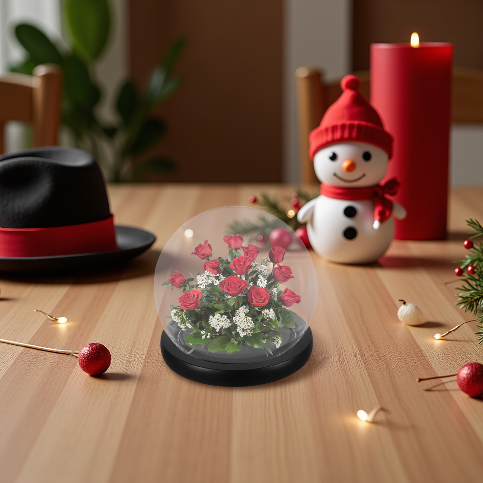 Plastic Dome Clear - Glass Bell Jar Display Dome with