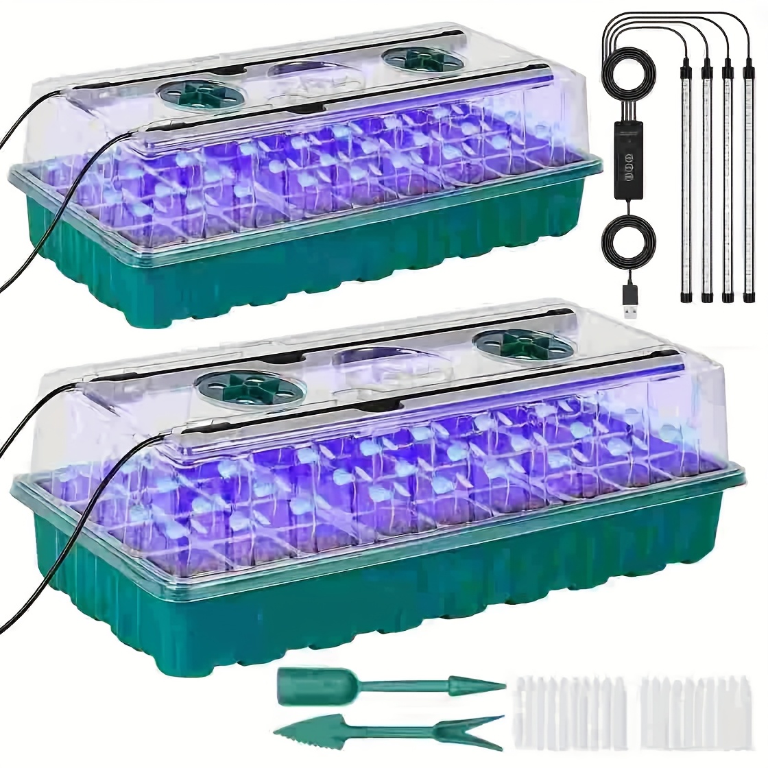 Humidity Dome Kit - 72-Cell Seed Starter Tray with Growth