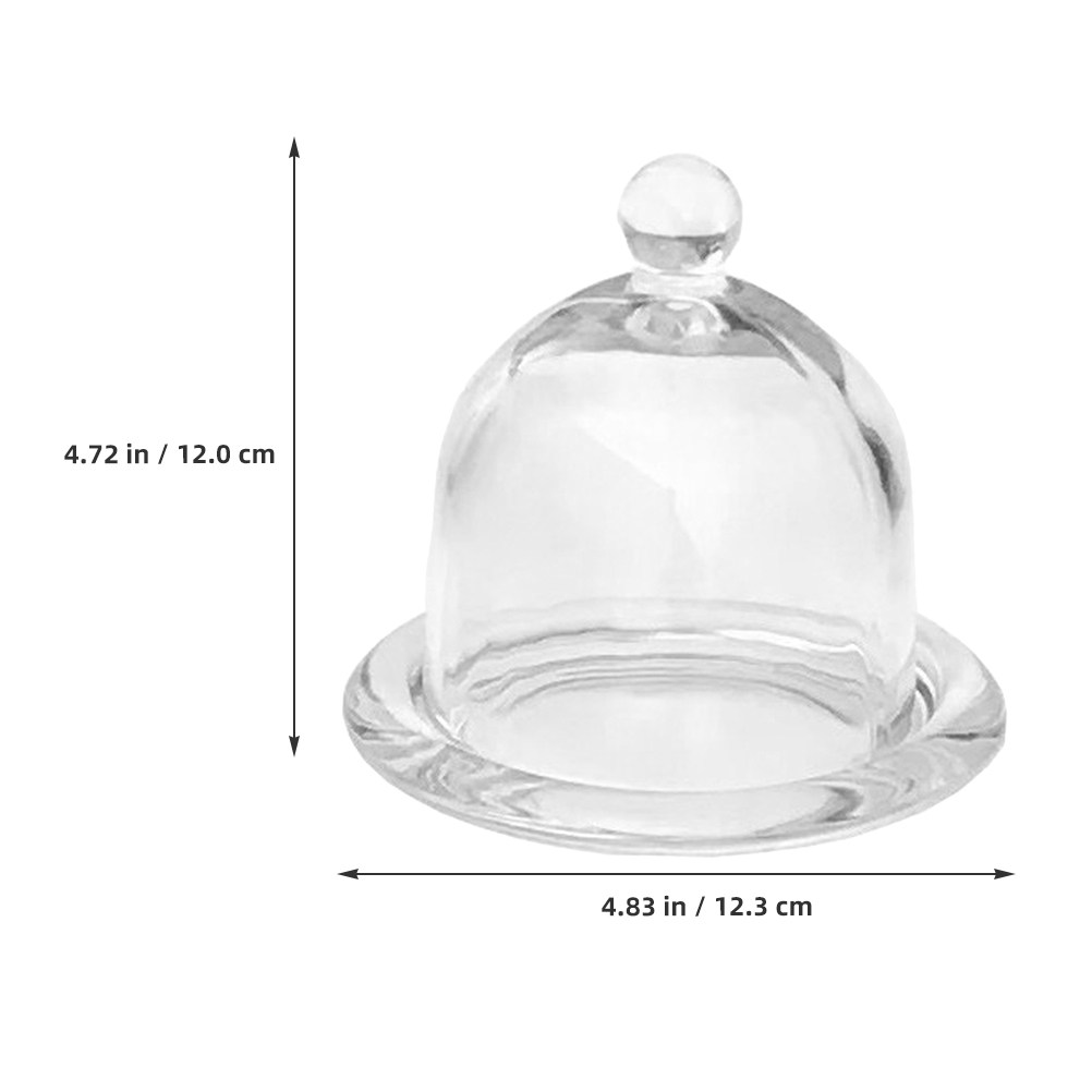 2Pcs Glass Mini Glass Cake Sta - Plastic Dome Clear review and price