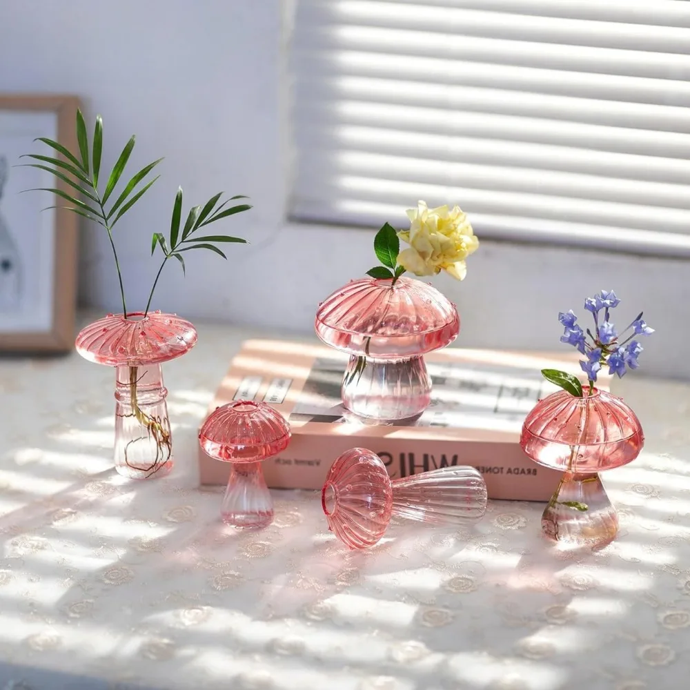 Mushroom‑Design Fluted Glass P - Propagation Station Vase review and price