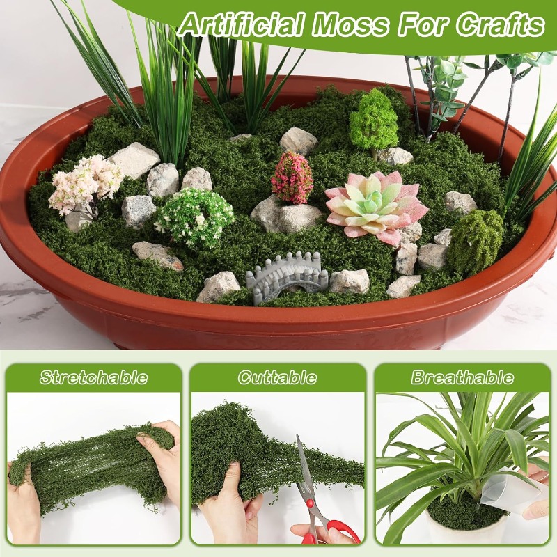 Artificial Green Moss Plants D - Sphagnum Moss Dry review and price